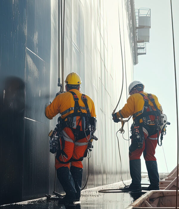 work at height tank rope access inspection storage tank